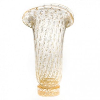 elegante vaso decorazione a goccia e foglia d'oro