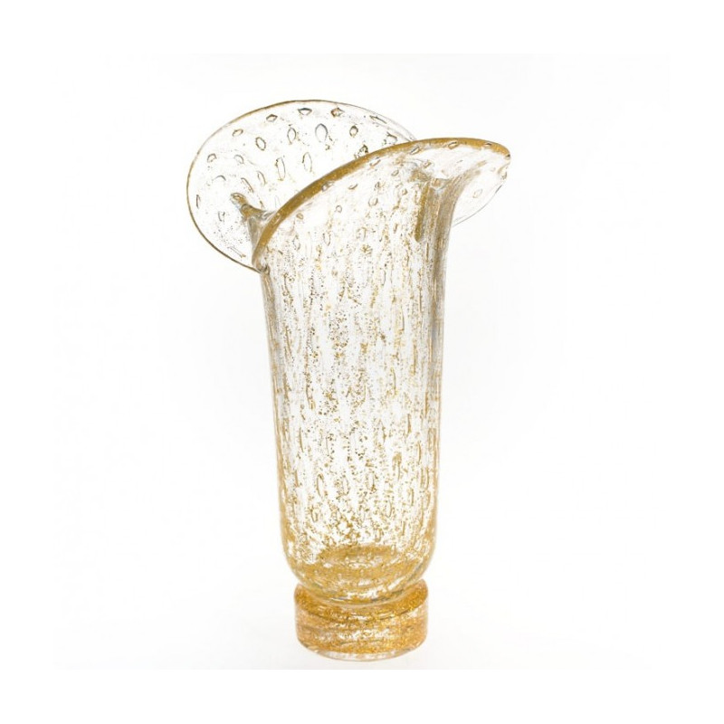 handmade elegant blown glass vase