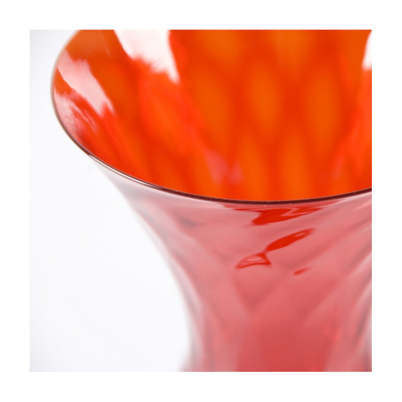 Venetian goblet in red glass handmade