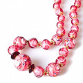 BAROZZI Pink  glass bead necklace
