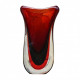 Red vase sommerso design