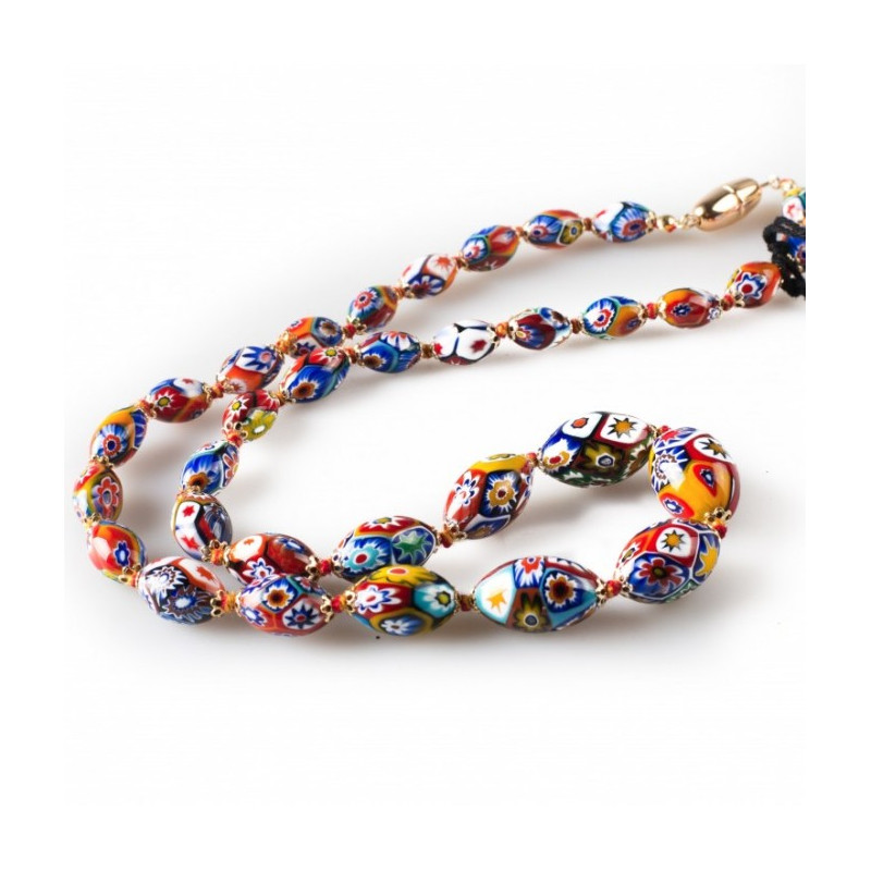 Murano glass necklace murrine
