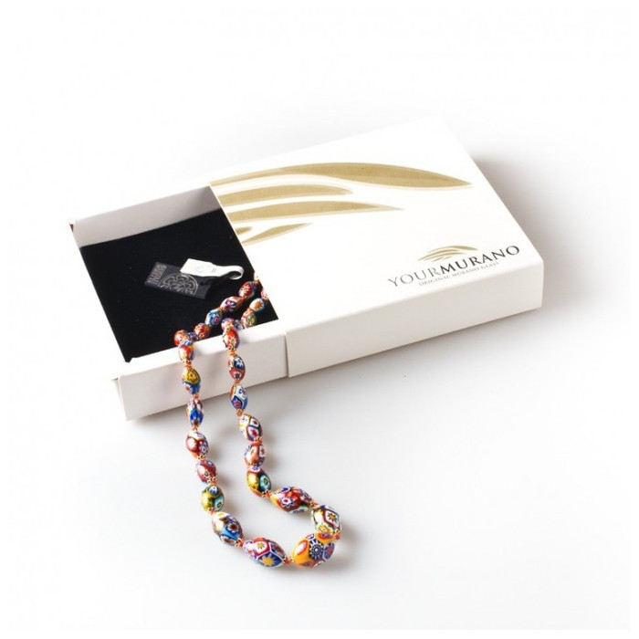 Colored murrine glass beads