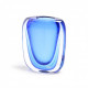 Murano blue glass vase flooded style