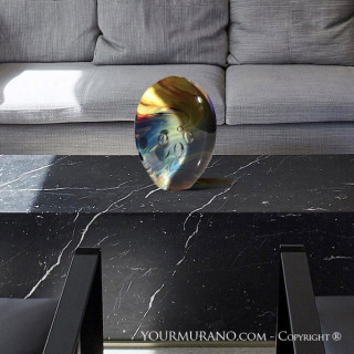 abstract sculpture polychromatic stone