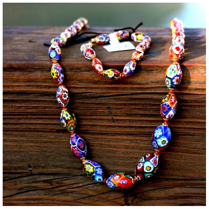 Murano glass necklace bracelet