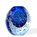 PROCIDA Blue round modern glass vase