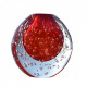murano glass red vase