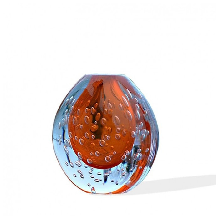 Modern orange glass vase