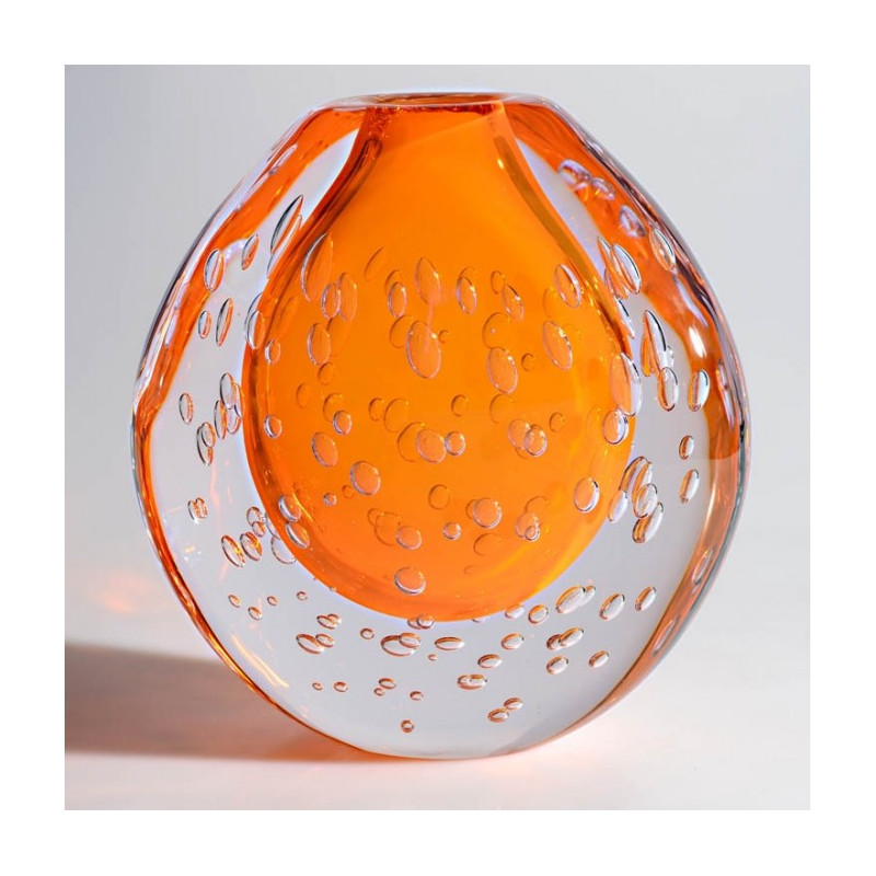medium orange vase sommerso