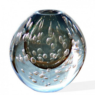 Murano grey sommerso vase