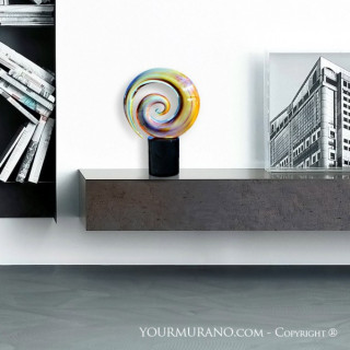 abstract sculpture with round base for home decor