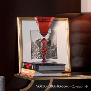 luxury elegant goblet with gold decoration