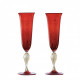 Luxury red flute pair