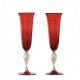 Luxury red flute pair