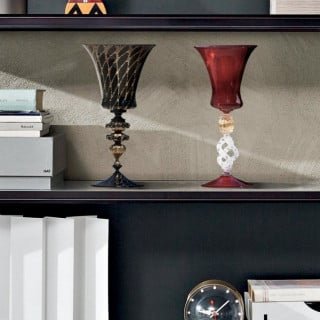 luxury elegant goblets with gold decoration