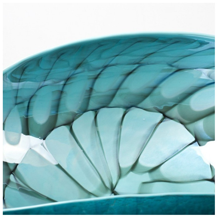ornamental glass vase turquoise marine style