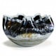 Venice centerpiece in black and grey glass of modern design