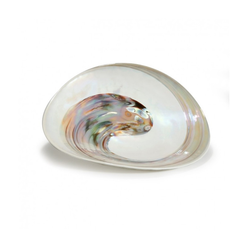 ornamental centerpiece fruit bowl in ivory glass