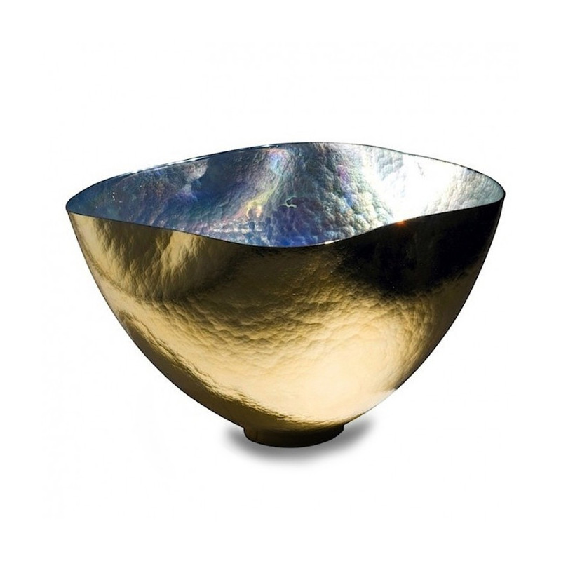 Centrotavola moderno in vetro di Murano oro e argento