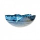 Venice centerpiece in turquoise and grey glass of modern design