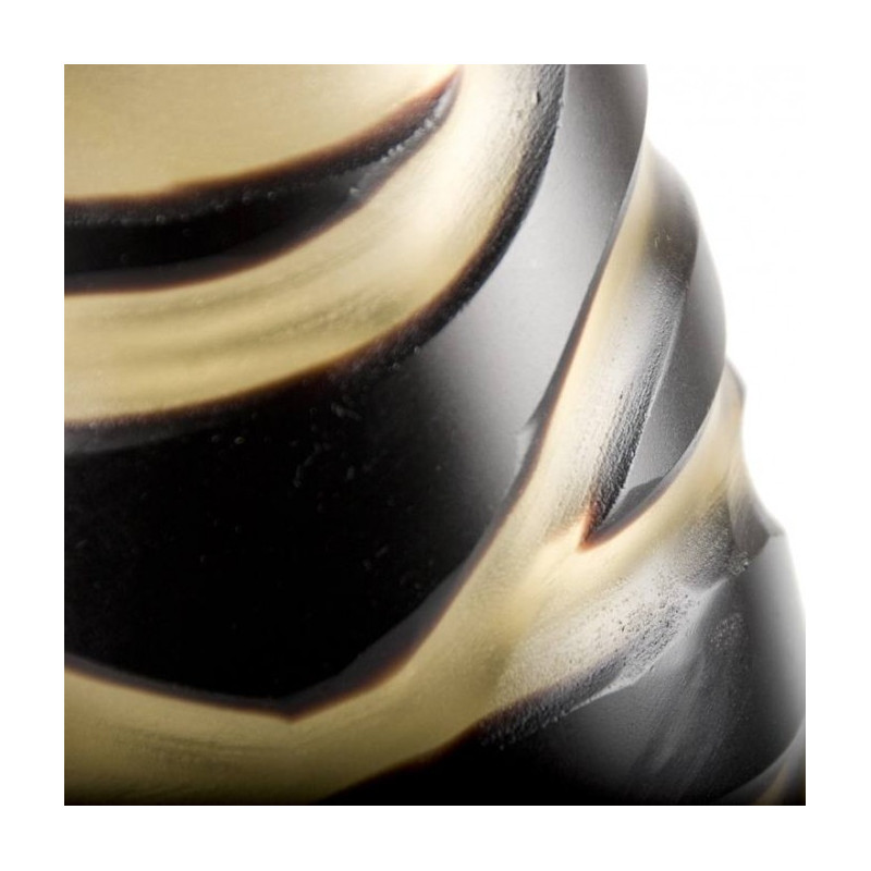 vaso moderno nero con dettagli oro arredo salotto