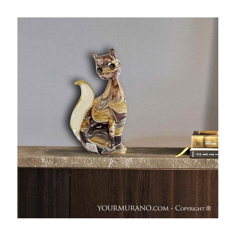 figura decorativa animale con murrine per arredo casa