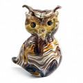 GHUSY avventurina glass owl sculpture