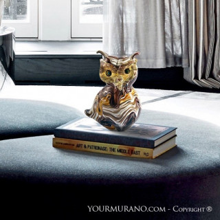 Scultura in vetro soffiato e avventurina arredo casa