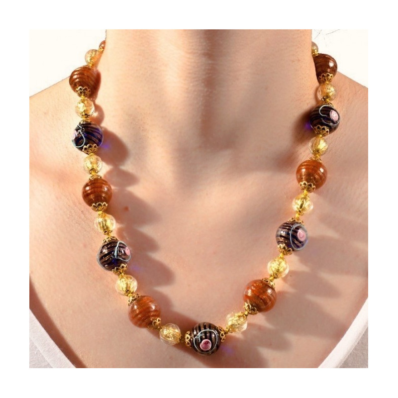 Multicolor murano glass beads