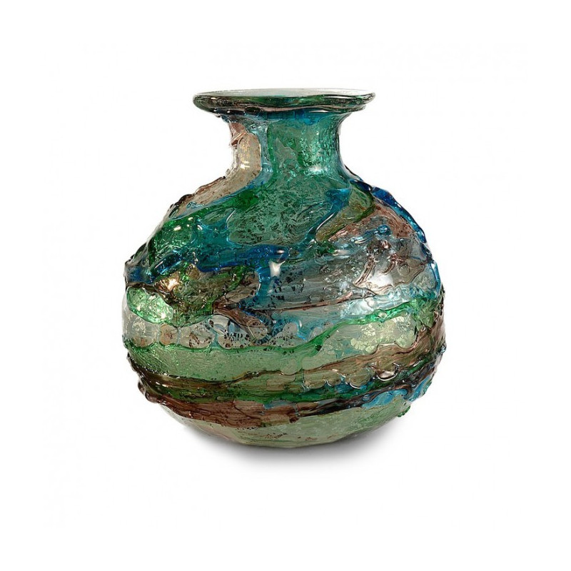 vase green murano glass
