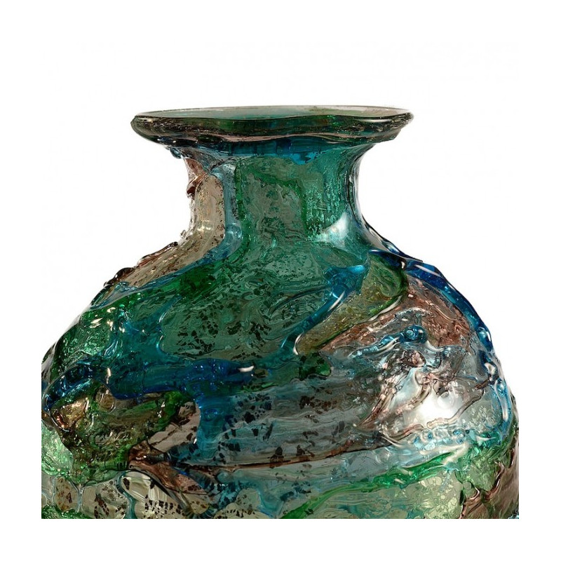 Decorative amphora design blown-glass centerpiece