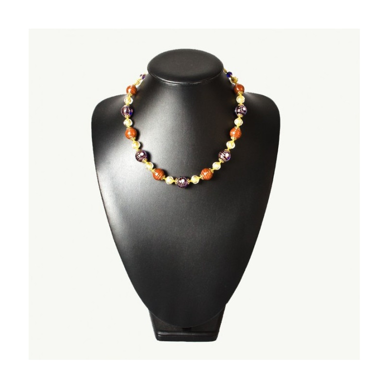 Handcrafted luxury glass beads necklace