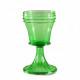 Venice medieval goblet in green glass with decors