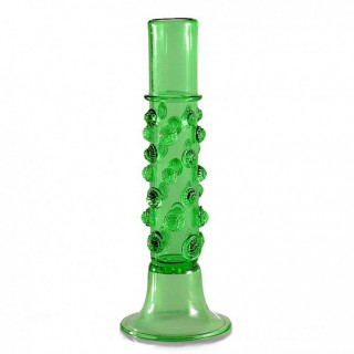 Venice medieval goblet in green glass with decors