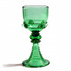 Venice medieval goblet in green glass with decors