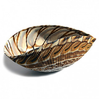 Venice centerpiece in brown and white glass of modern design