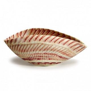 Venice centerpiece in red and white glass of modern design