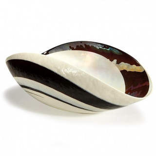 Venice centerpiece in black and white glass of modern design