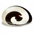 POZZO ivory black decorative glass plate