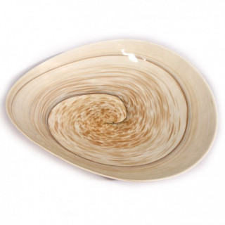 Venice centerpiece in ivory glass of modern design