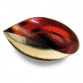 CANAL orange and gold folded modern bowl