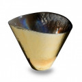 CANAL Sandy modern vase gold color round shape