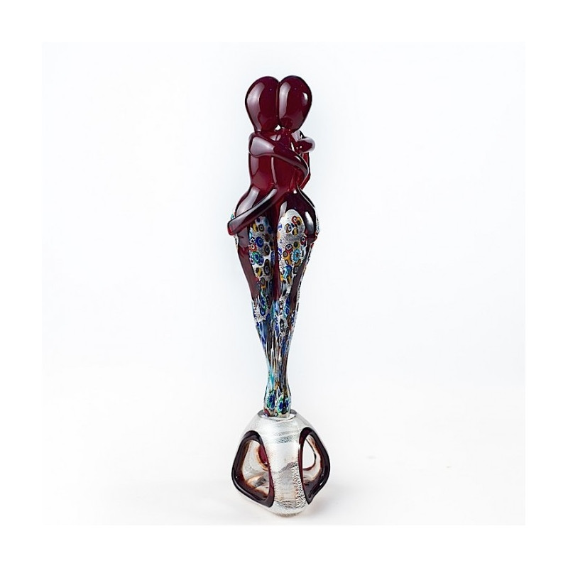 lovers sculpture in red glass gift idea