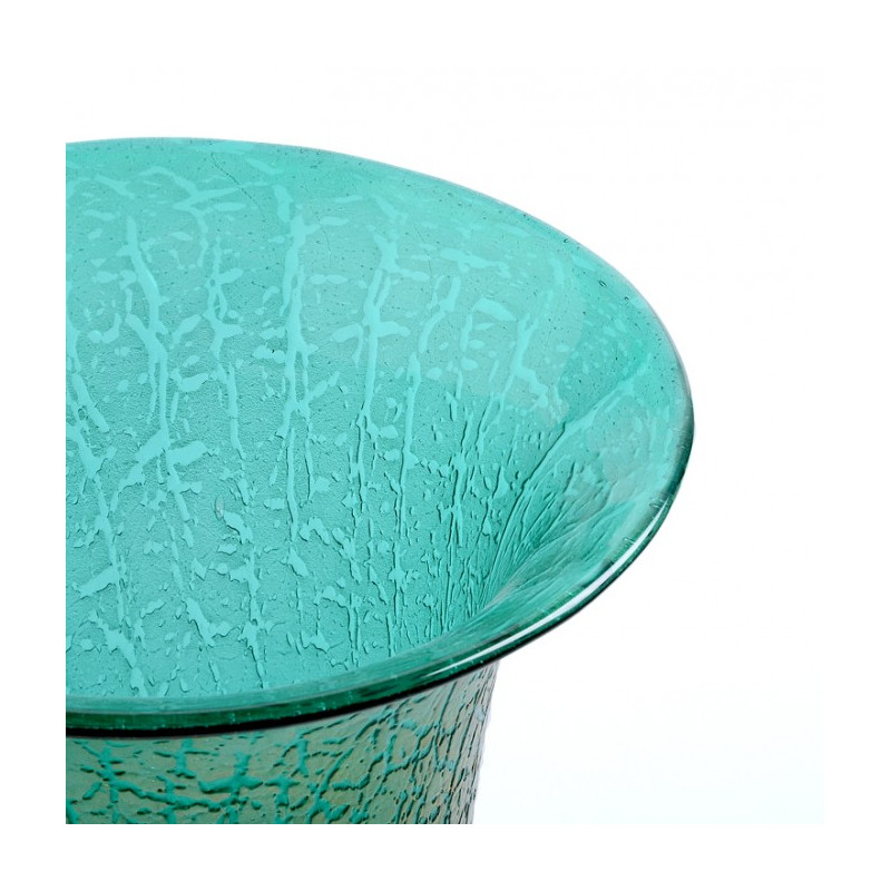 vaso in vetro verde classico artigianale