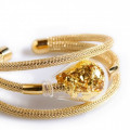PAULINE Gold bracelet with Murano glass bead