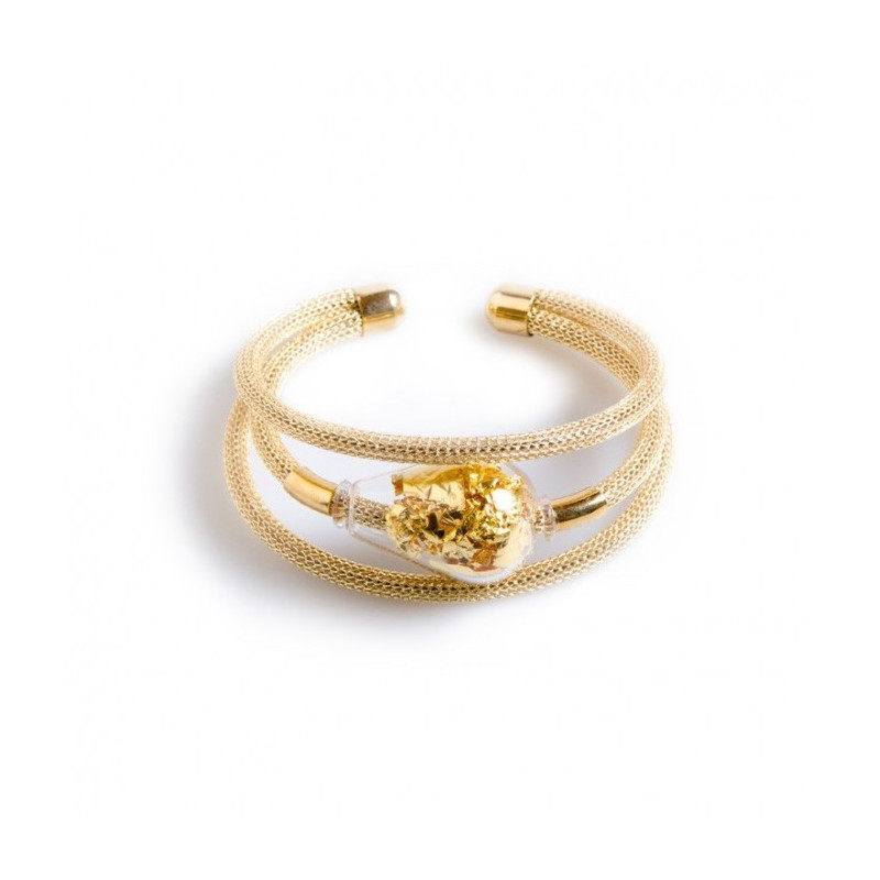 gold bracelet murano glass