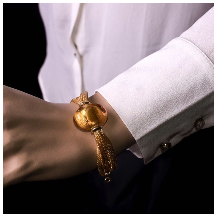 gold bracelet murano glass 