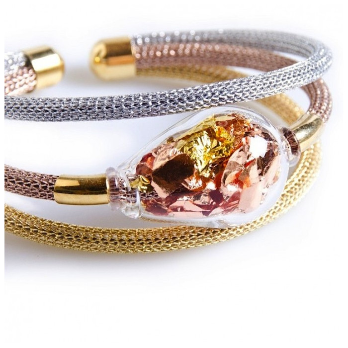 copper silver gold bracelet
