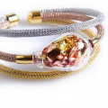 IRMINE Gold and copper design bracelet